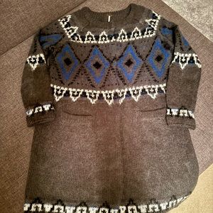 SOLD‼️FREE PEOPLE Wool Longline Cardigan